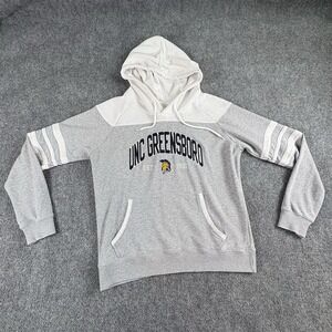 UNC Greensboro Hoodie Mens M Gray Graphic Preppy College Streetwear Minimalist